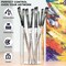 10 PCS Angular Paint Brush Set, Soft Anti-Shedding Nylon Hair Long Handle Angled Paint Brushes, Suitable for Artists and Beginners for Watercolor, Acrylics, Ink, Gouache, Oil, Tempera